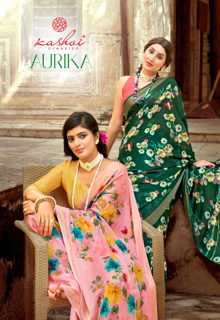 lt kashvi creation aurika silk exclusive print saree catalog