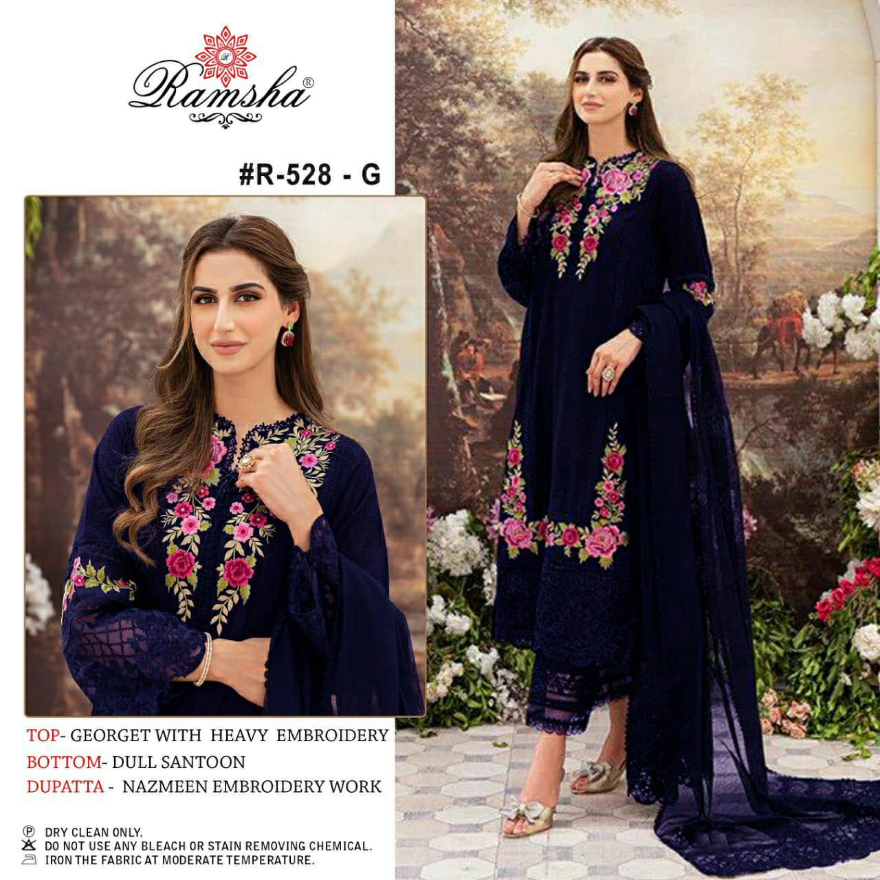 ramsh ramsha r 528 georgette decent look salwar suit catalog