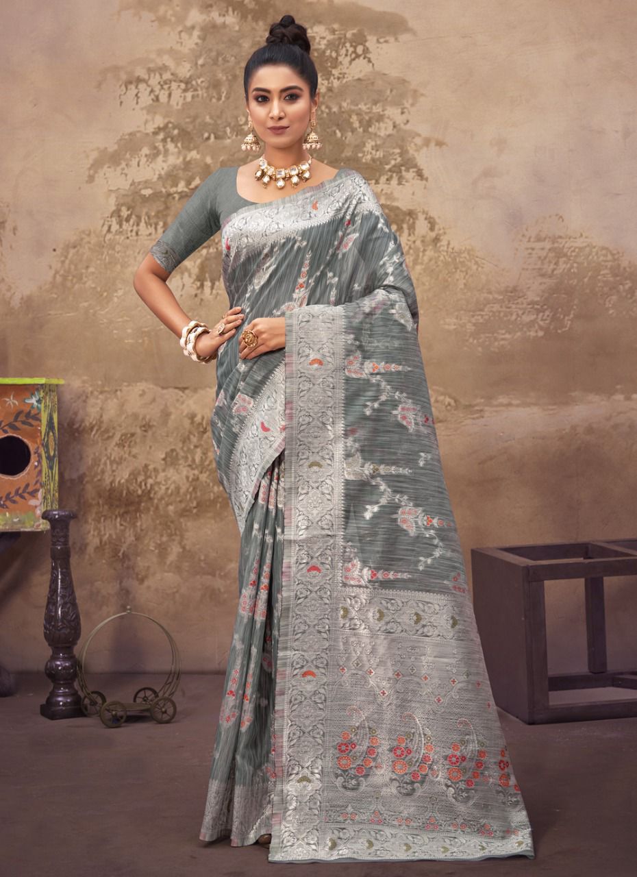 sangam print shipra cotton attractive look saree catalog