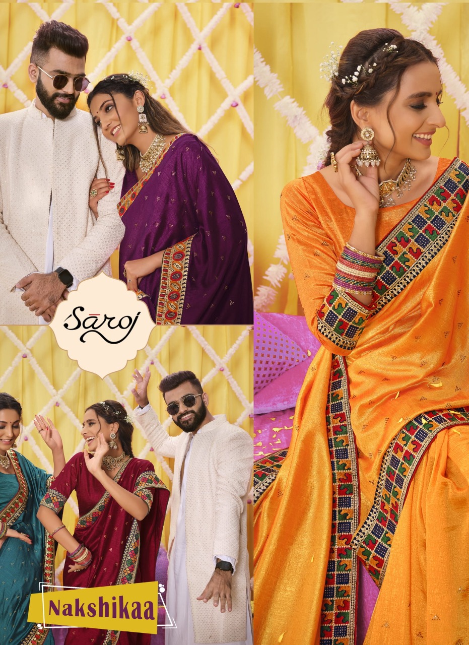 saroj saree nakshikaa silk new and modern style saree catalog