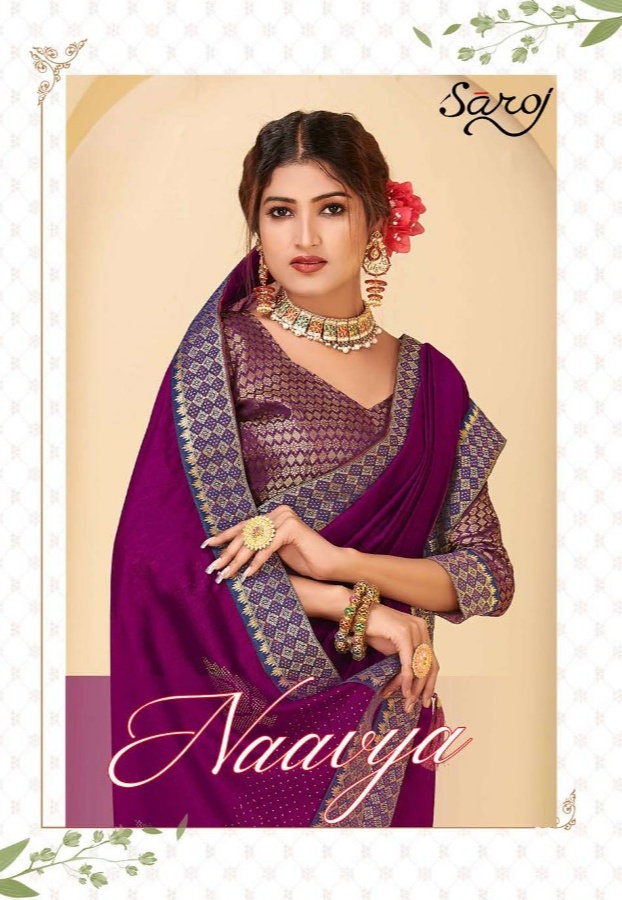 saroj sree naavya silk decent look saree catalog