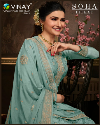 vinay fashion kaseesh soha hitlist dola jacouard festive look salwar suit catalog