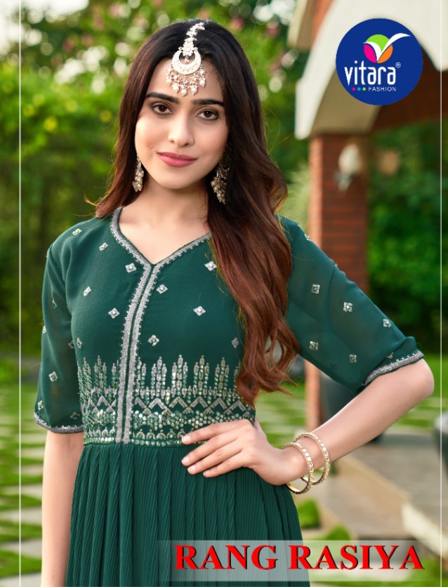 vitara fashion rang rasiya georgette regal look kurti catalog