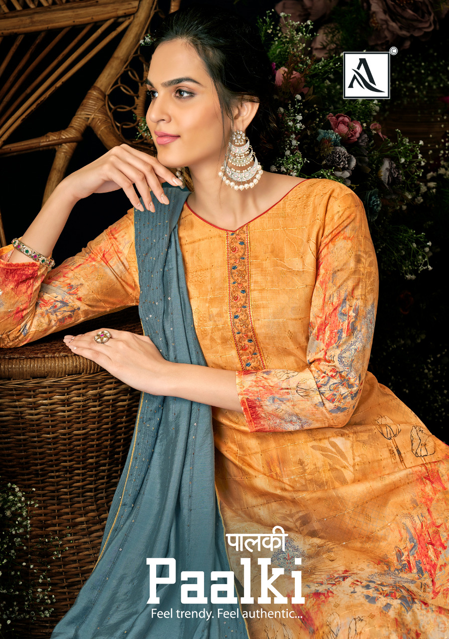 alok suit paalki cotton graceful look salwar suit catalog