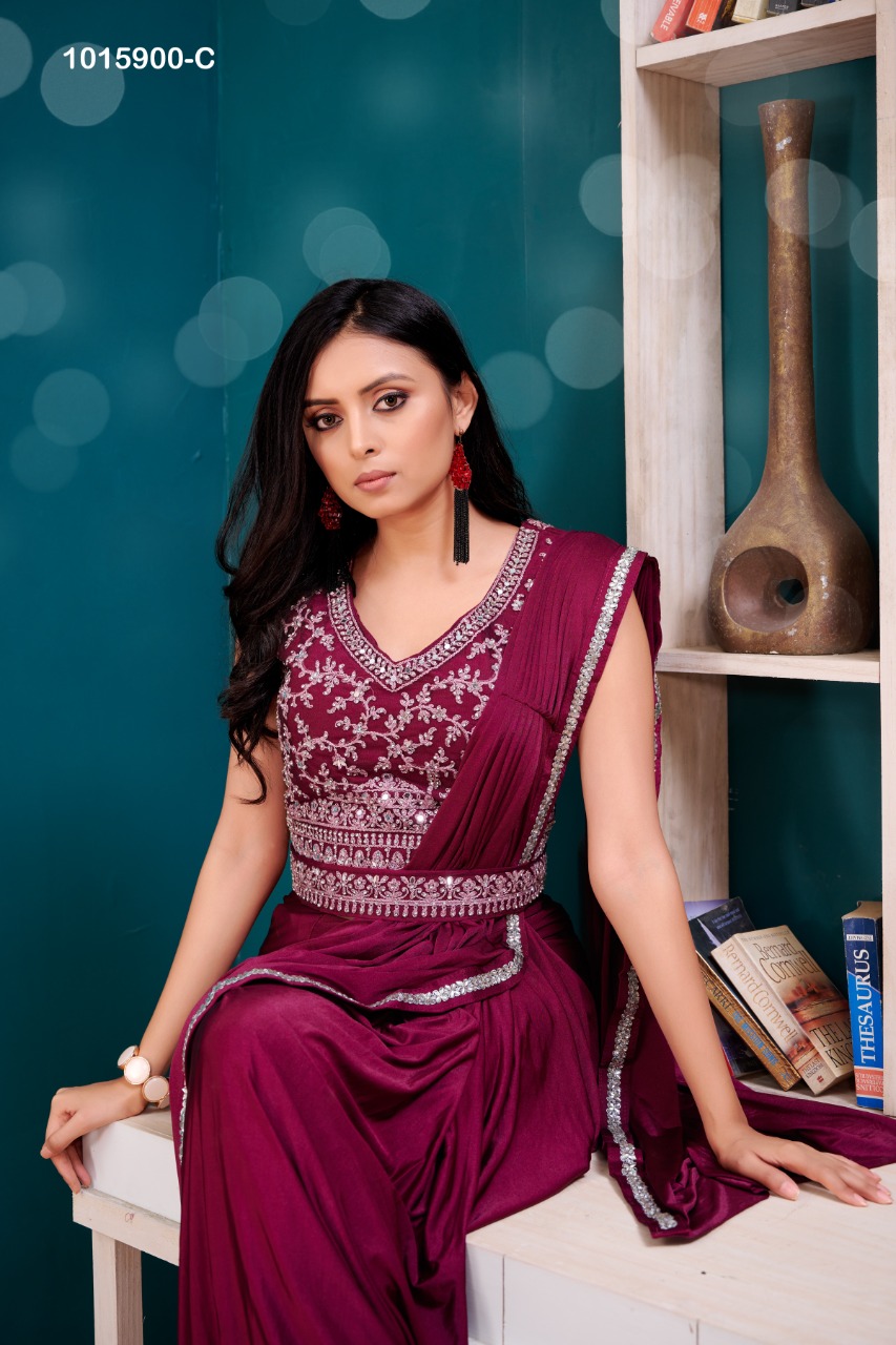 amoha trendz Design No 1015900 imported  gorgeous look saree catalog