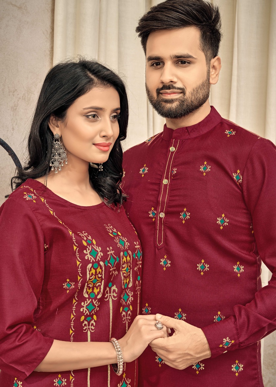 Banwery Fashion couple goals vol 4 cotton  decent look Kurta with Payjama and Kurti with Pants  catalog