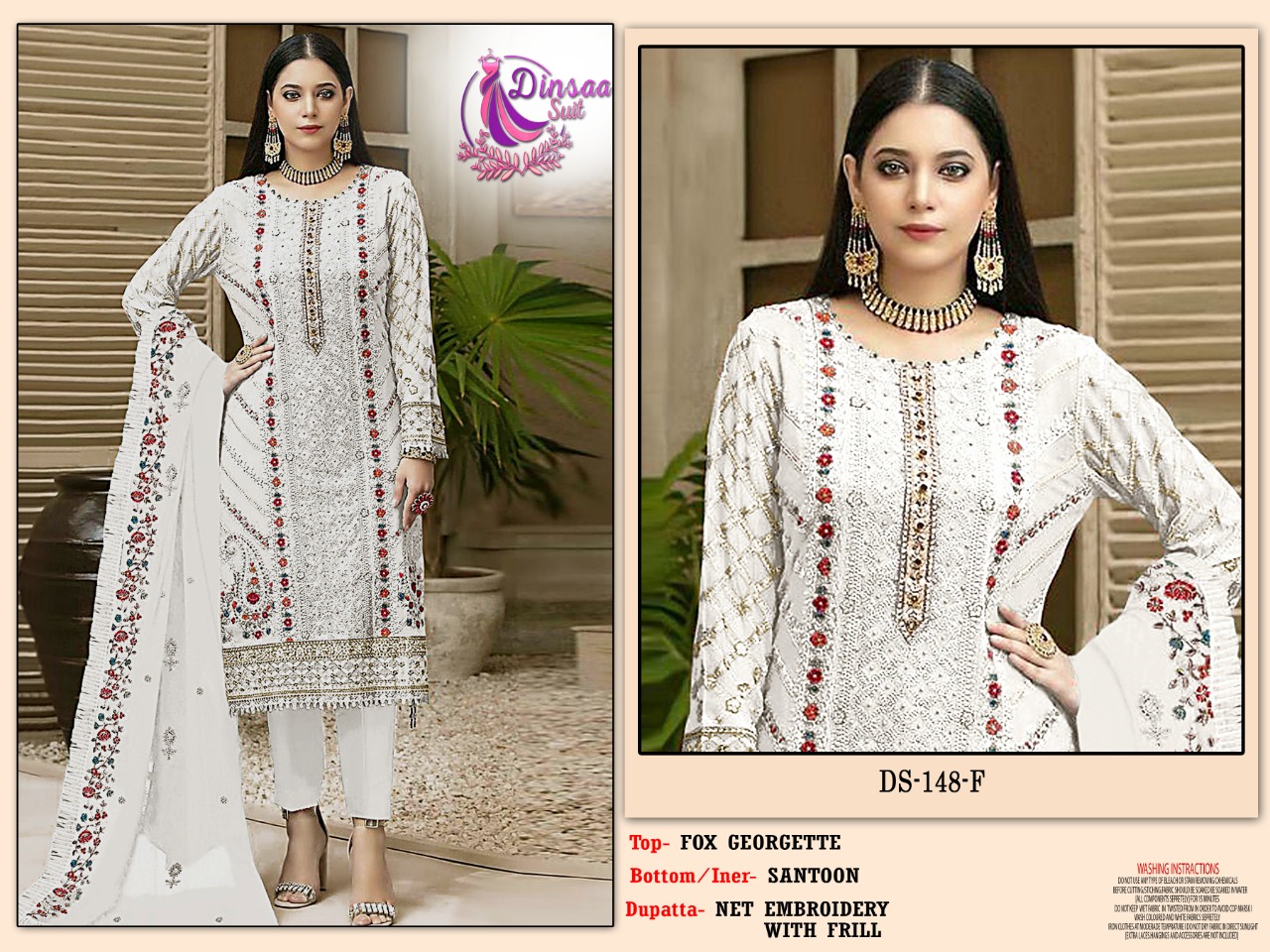 dinsaa suit DINSAA 148 F Salwar Kameez Georgette Singles