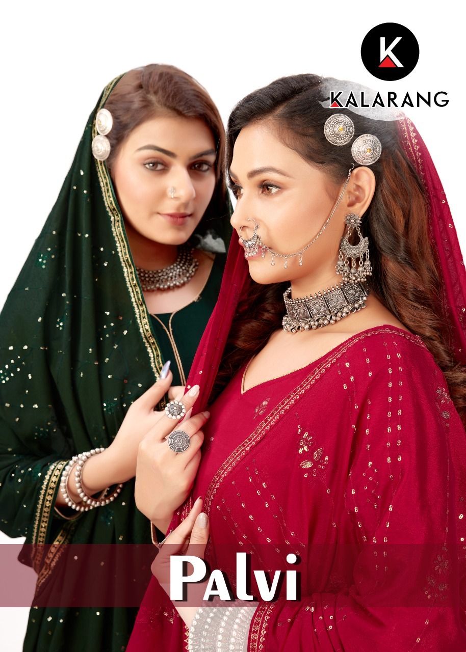 kalarang  palvi muslin dola elegant salwar suit catalog