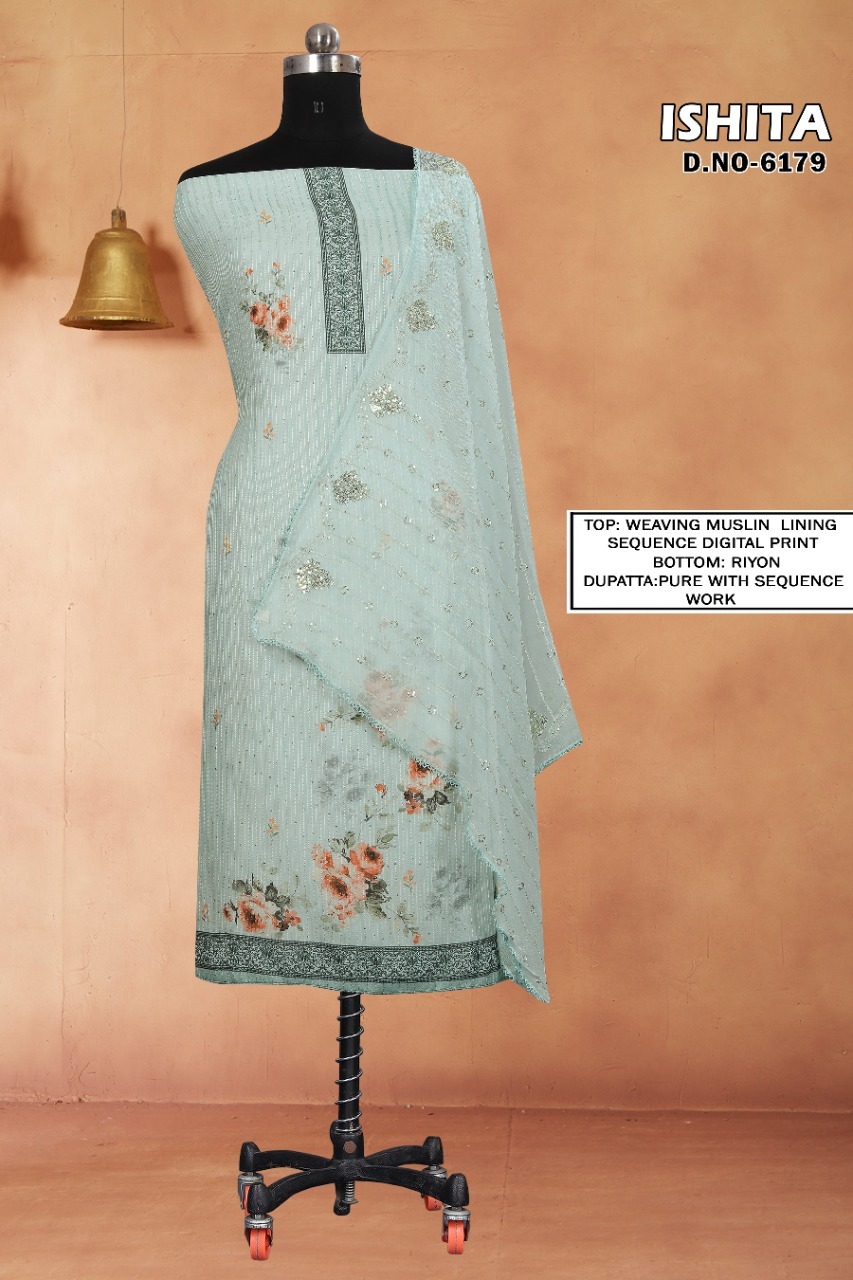 kalarang ishita muslin gorgeous look salwar suit catalog