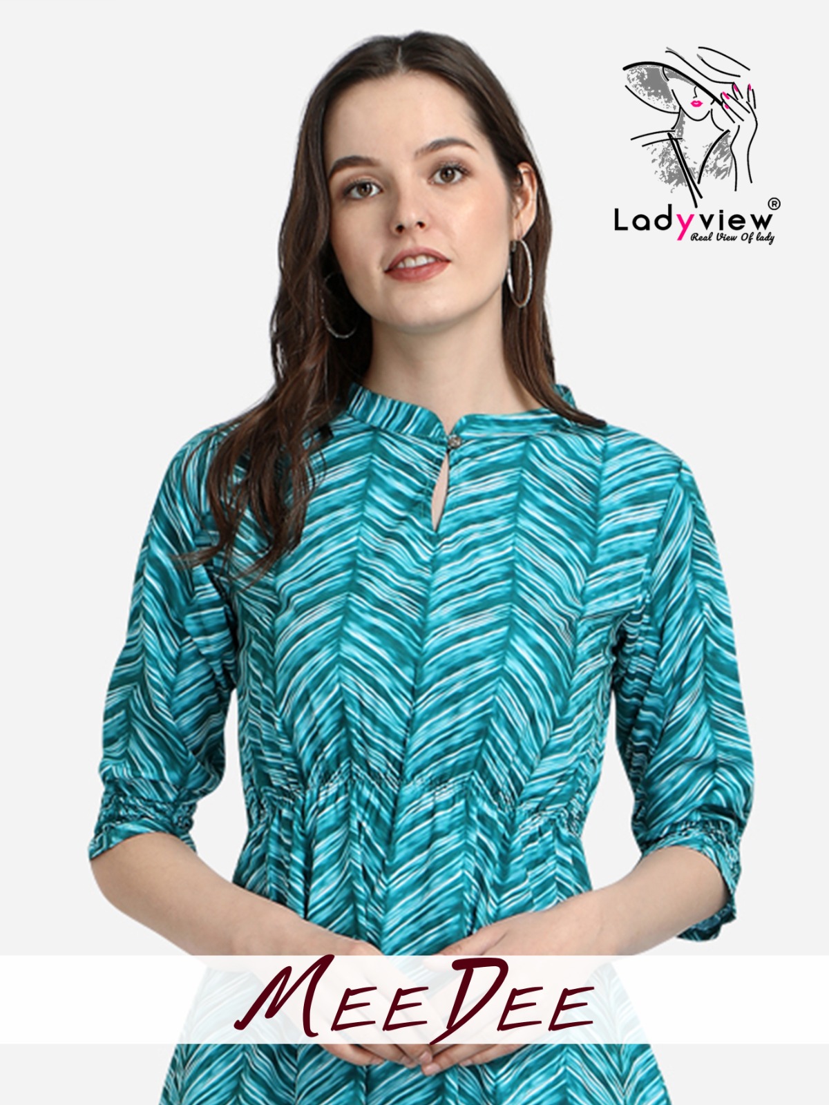 ladyview meedee Heavy American Crape new and modern style kurti catalog