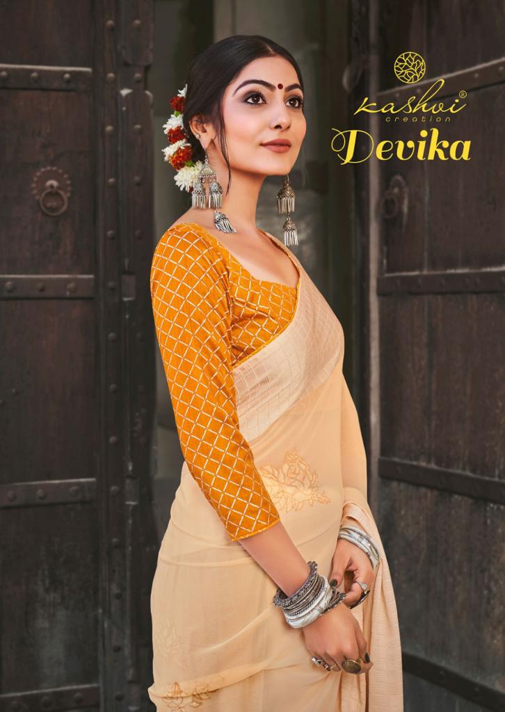 lt kashvi creation devika georgette new and modern style saree catalog