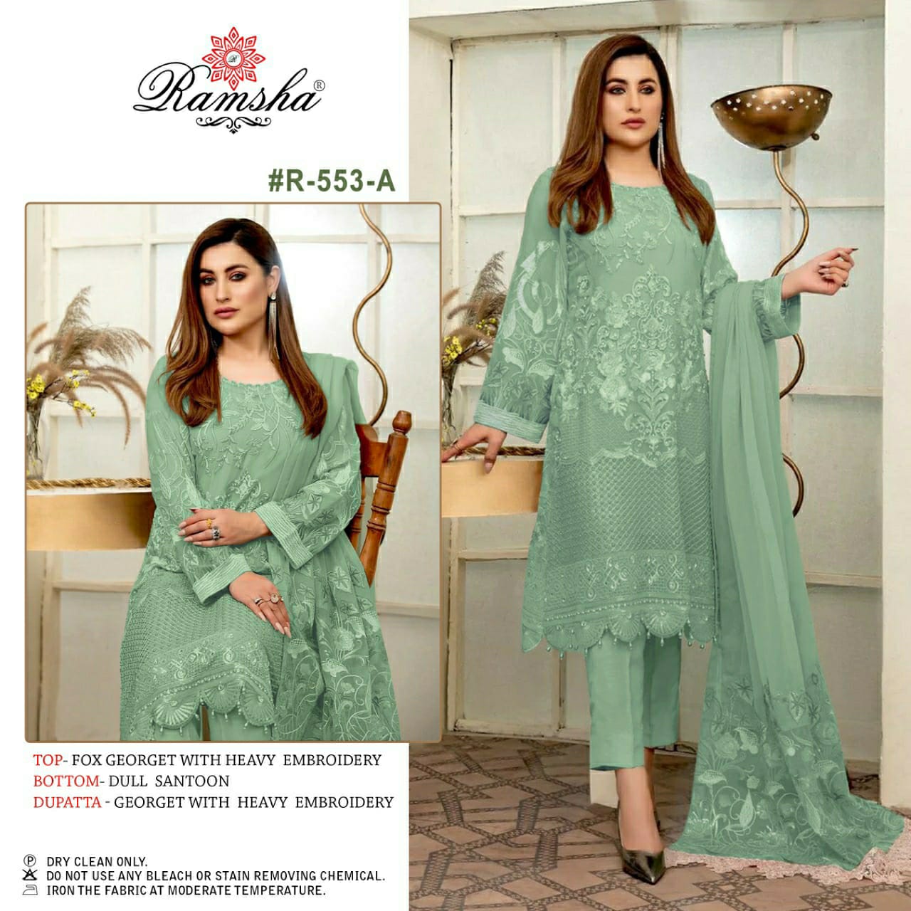 Ramsha Ramsha R-553 A Salwar Kameez Georgette Singles