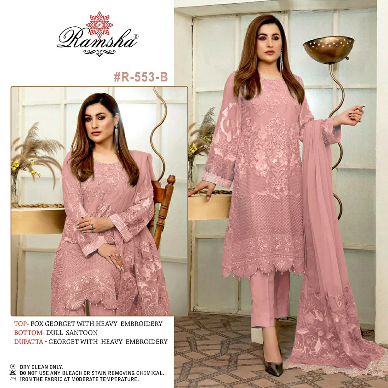 Ramsha Ramsha R-553 B Salwar Kameez Georgette Singles