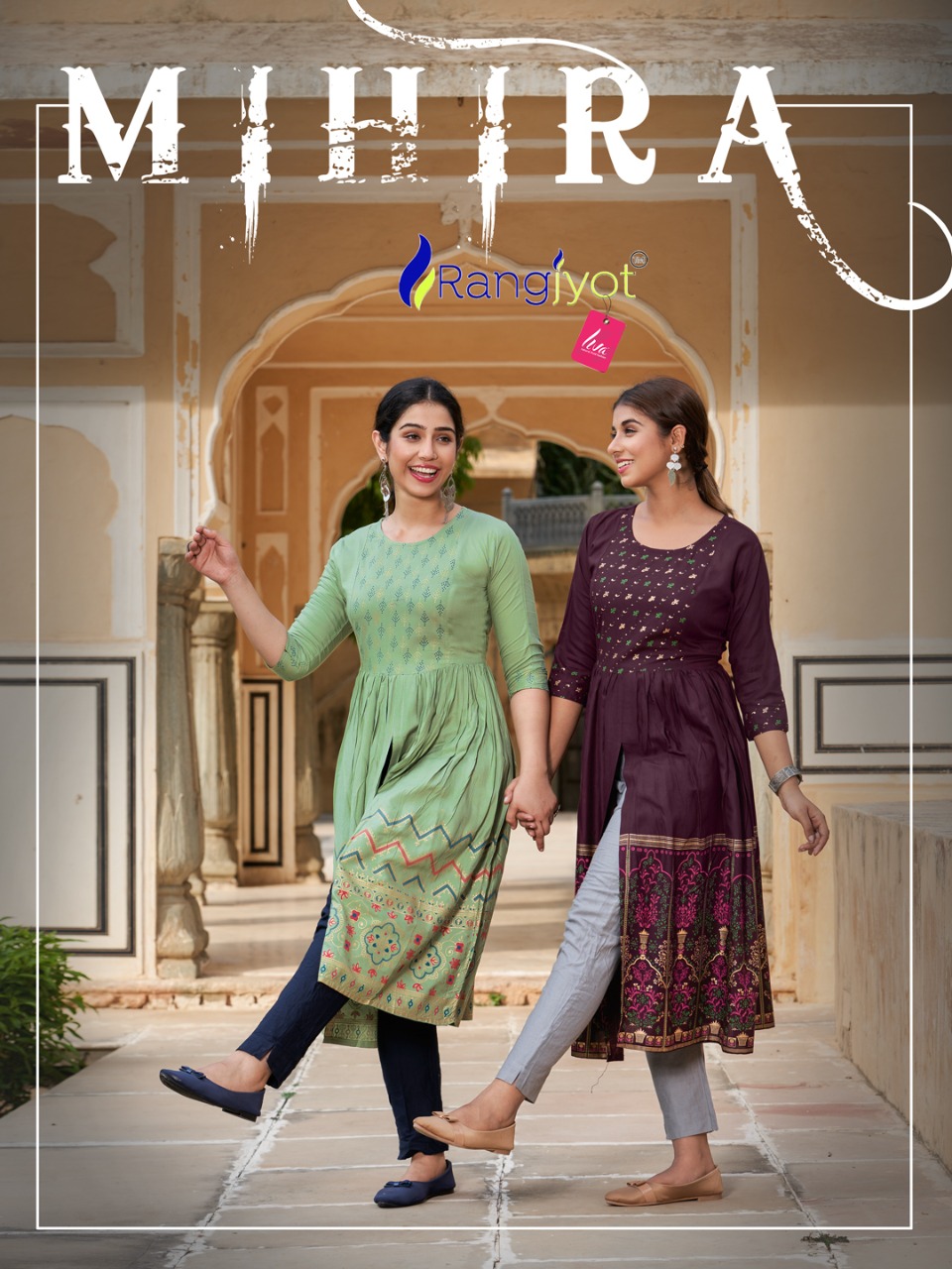 ranjjyot mihira rayon elegant kurti catalog