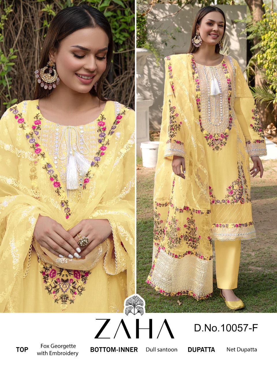 zaha ZAHA 10057 F Salwar Kameez Georgette Singles