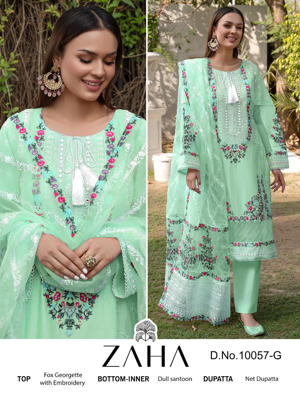 zaha ZAHA 10057 G Salwar Kameez Georgette Singles