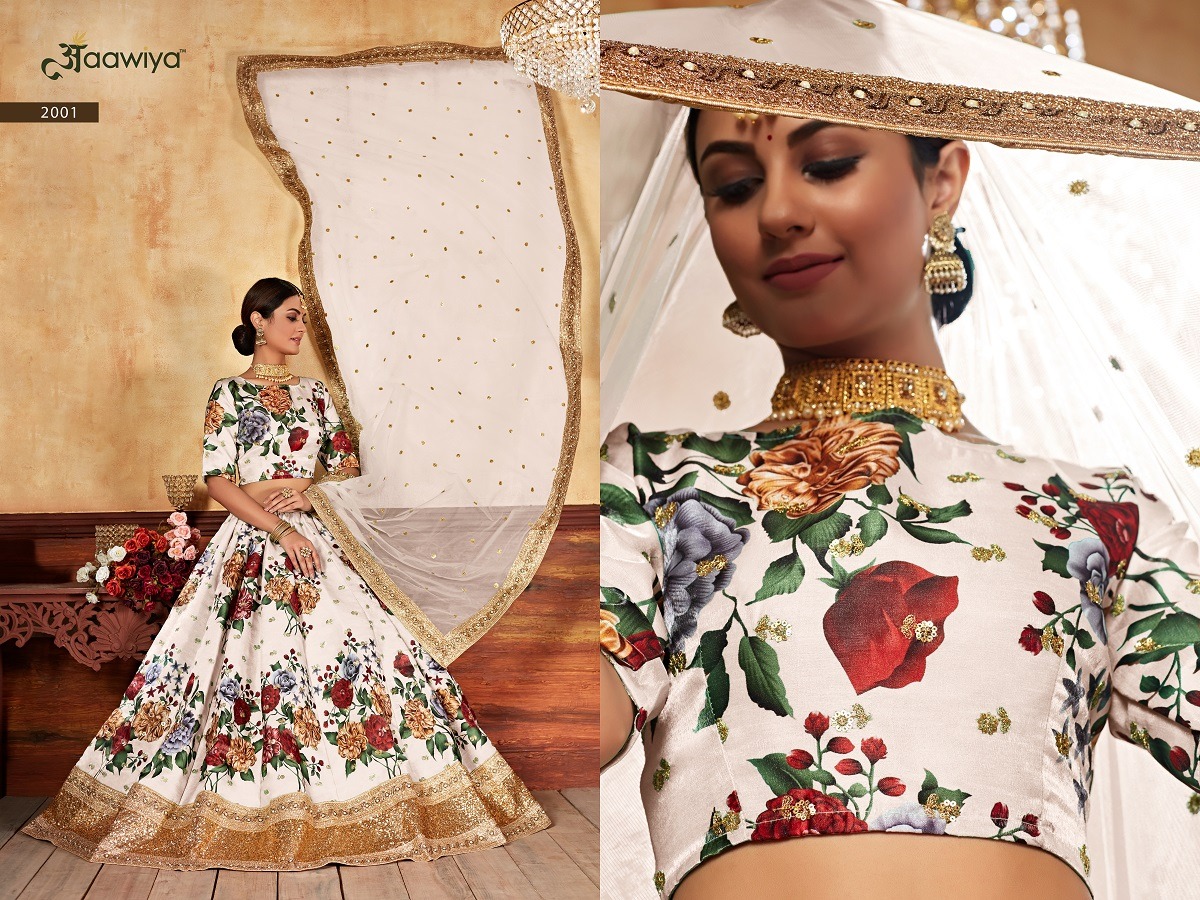 aawiya official lishvaa vol 1 art silk gorgeous look lehnga catalog