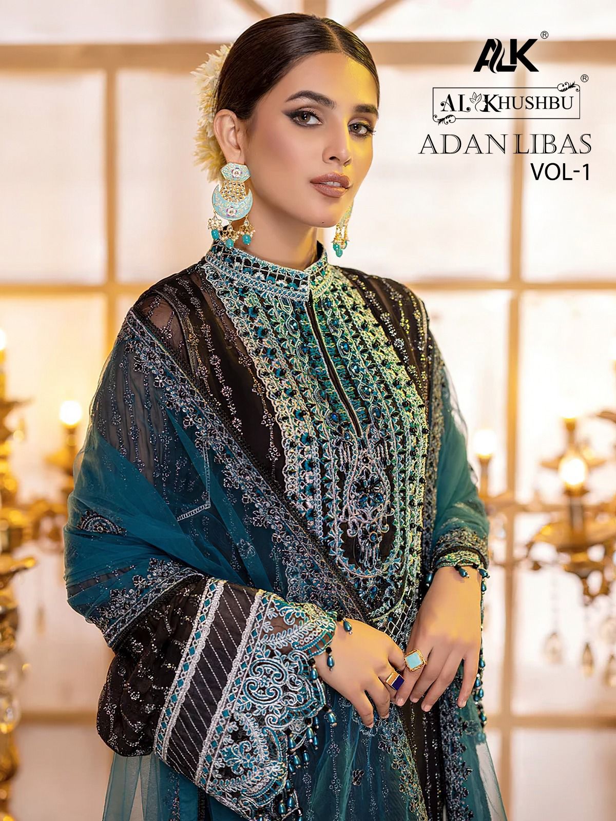 al khushbu adan libas vol 1 d no 4034 to 4038 georgette decent look salwar suit catalog