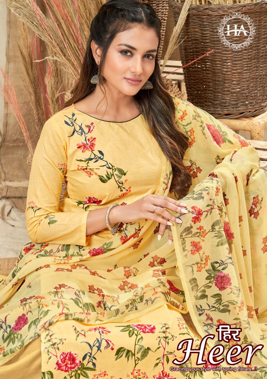 alok suit harshit fashion heer Fine Cambric attrective print salwar suit catalog