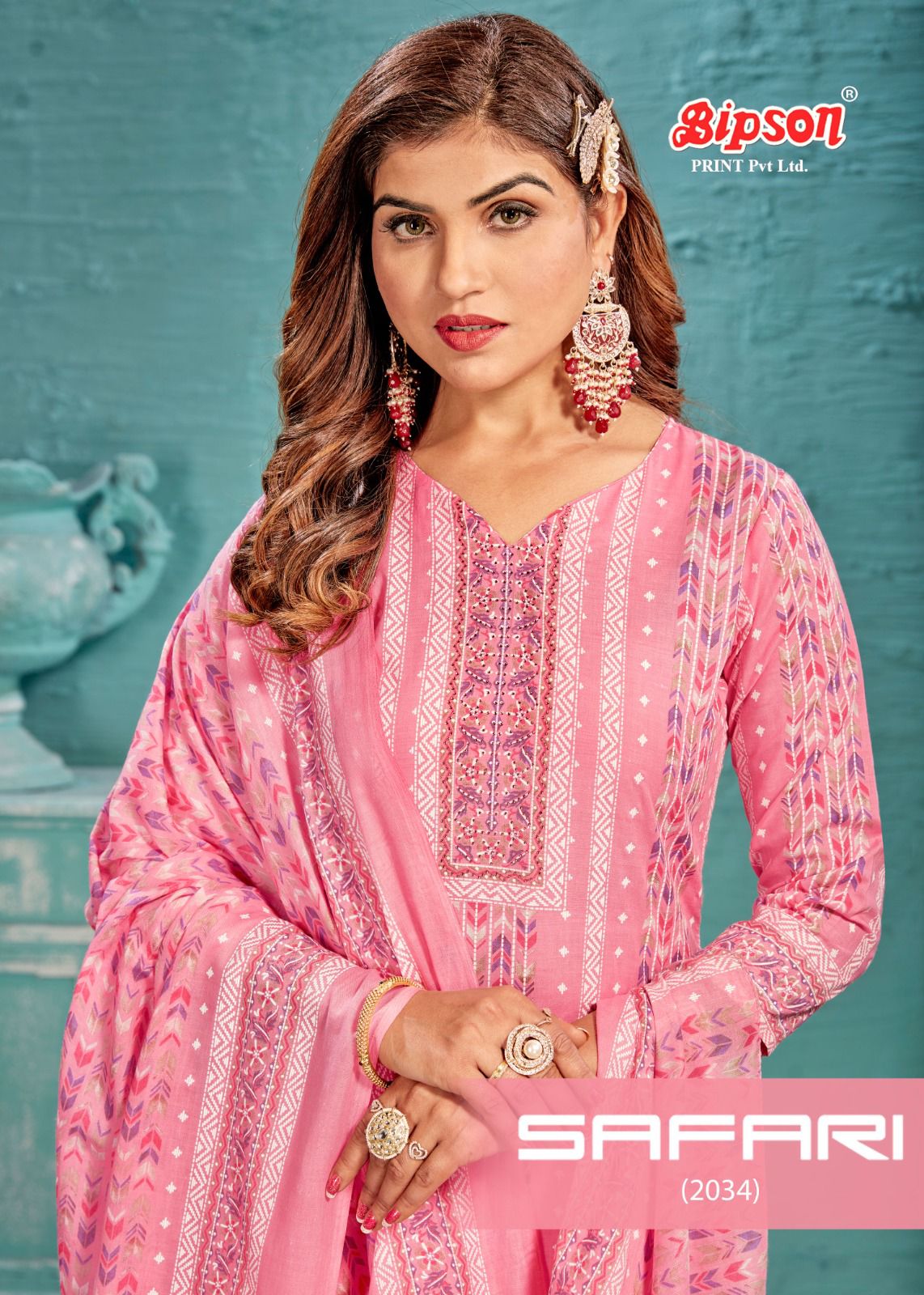 Bipson safari 2034 cotton khadi print exclusive look salwar suit catalog