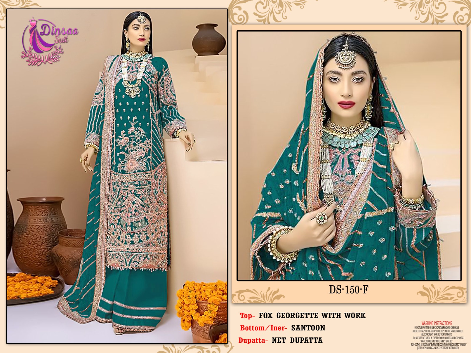 dinsaa suit DINSAA 150 F Salwar Kameez Georgette Singles