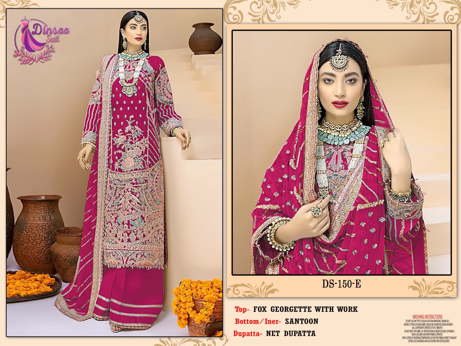 dinsaa suit DINSAA 150 E Salwar Kameez Georgette Singles