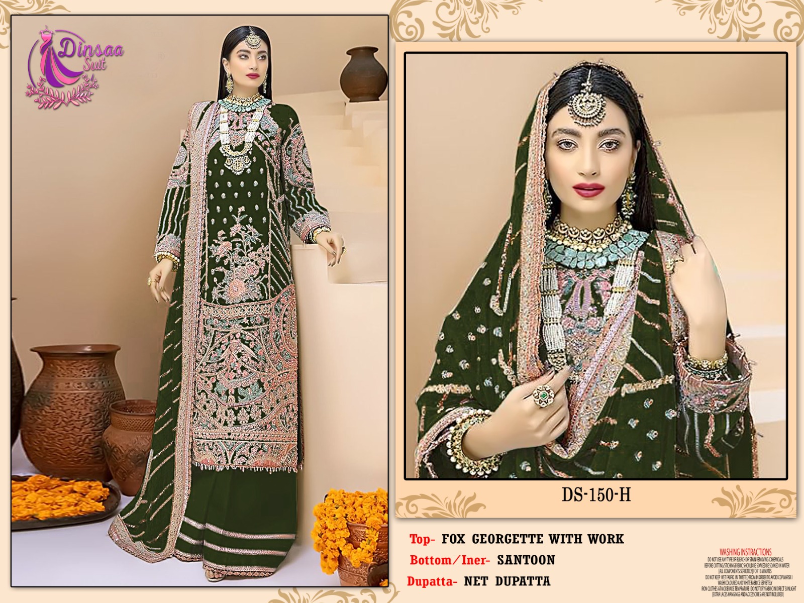 dinsaa suit DINSAA 150 H Salwar Kameez Georgette Singles