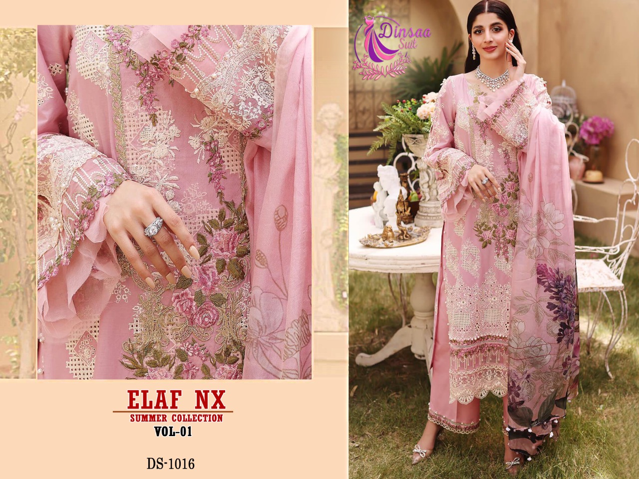 elaf DINSAA 1016 Salwar Kameez Cotton Singles