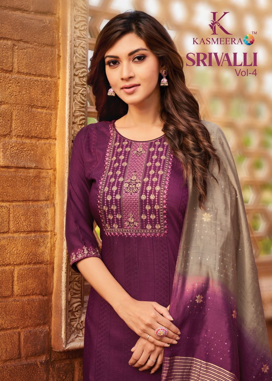 hariyaali srivalli vol 4 viscose attrrctive look kurti pant with dupatta catalog