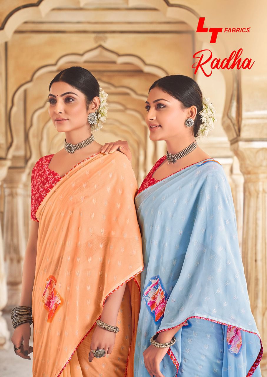 lt fashion radha weightless decent look saree catalog