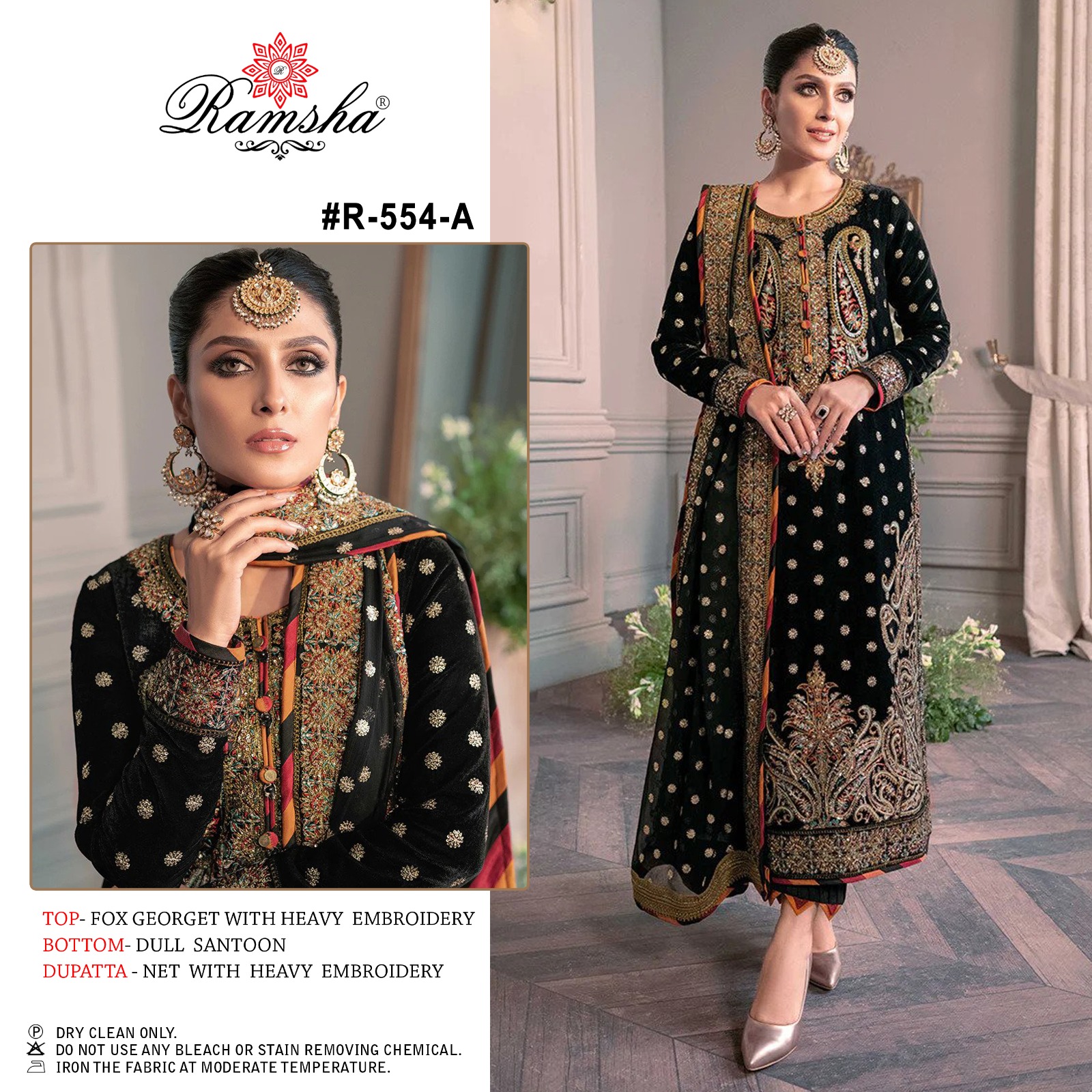 ramsh ramsha r 554 NX georgette catchy look salwar suit catalog