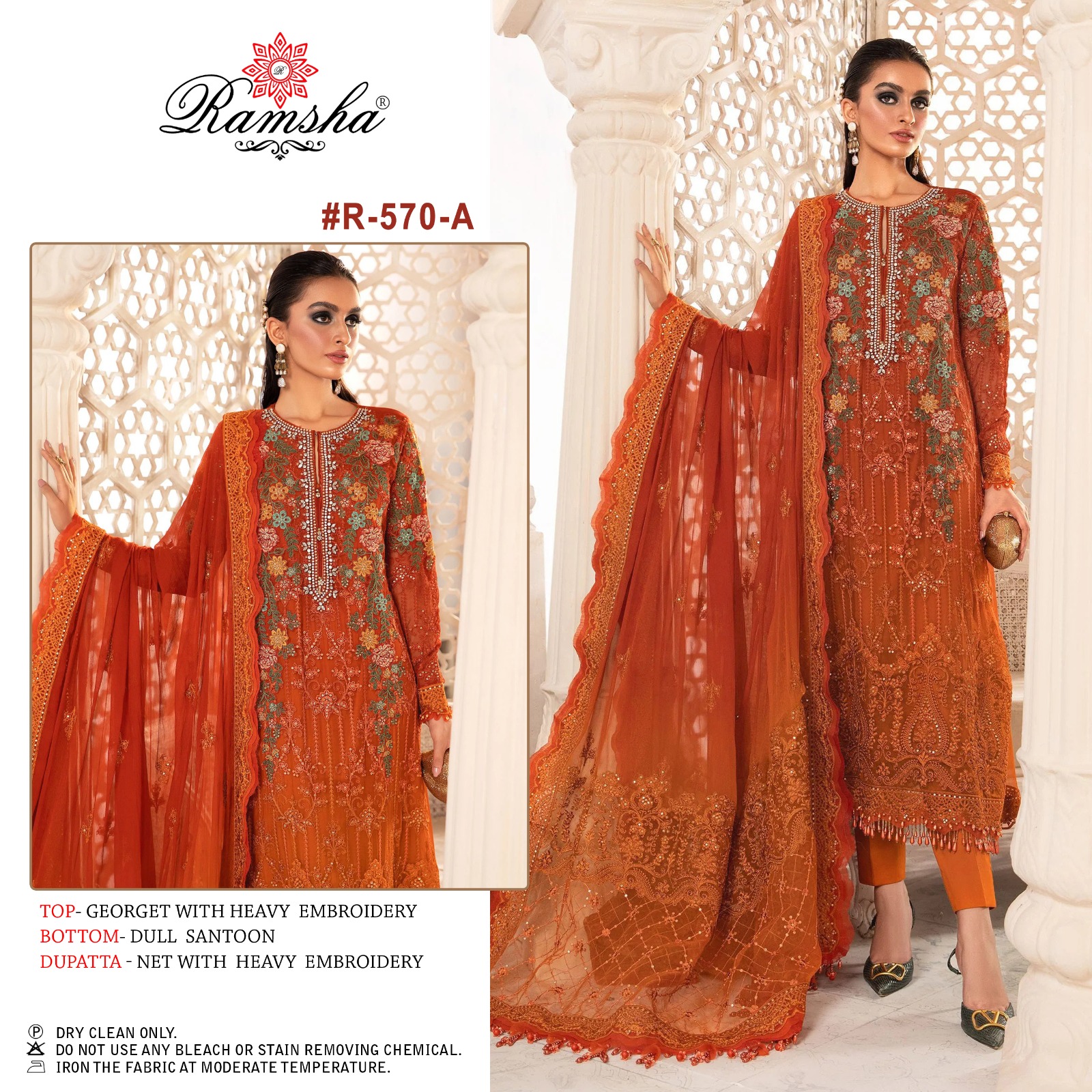 Ramsha Ramsha r-570 A Salwar Kameez Georgette Singles