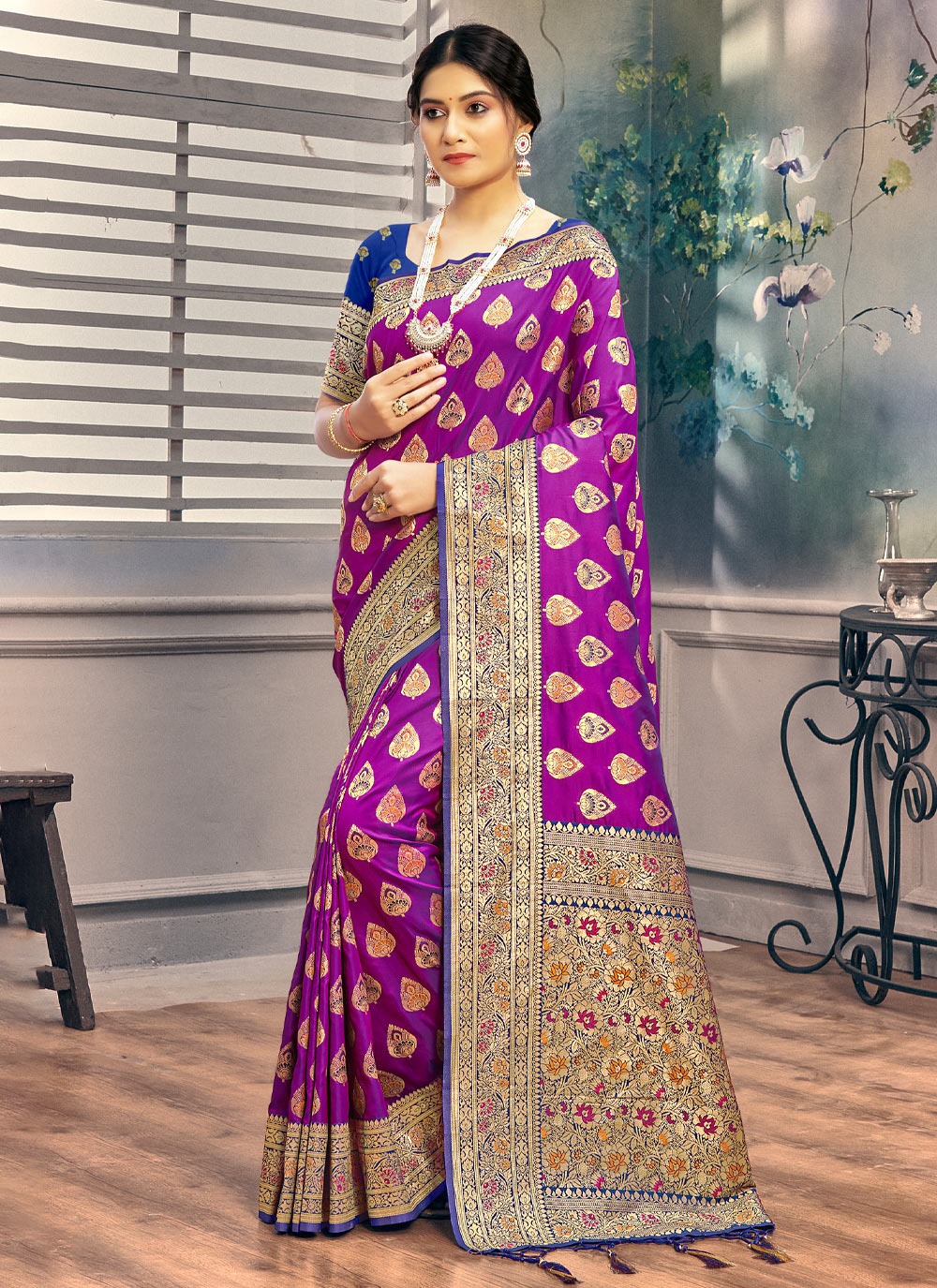 sangam print pushpanjali silk regal look saree catalog