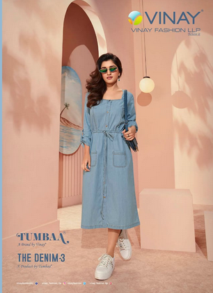 vinay fashion Tumbaa the denim 3 denim innovative look kurti catalog