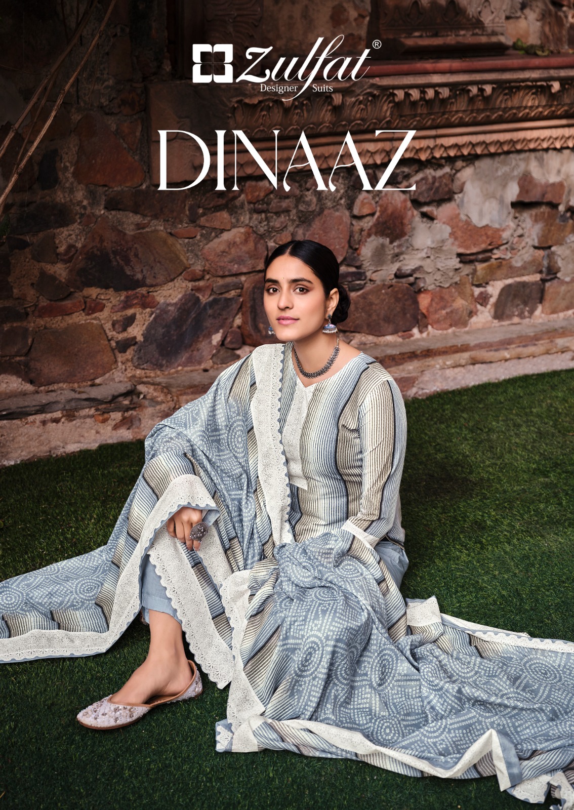 zulfat designer suit dinaaz cotton grace ful look salwar suit catalog