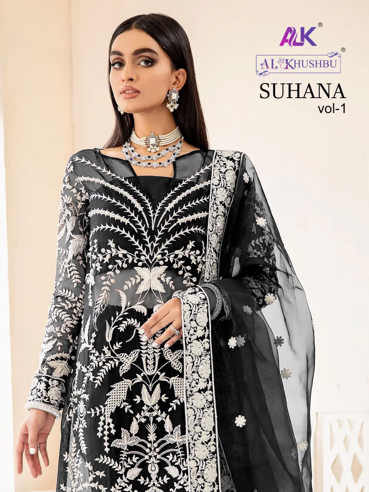 al khushbu suhana vol 1 alk d no 4039 a b c d georgette grace ful look salwar suit catalog