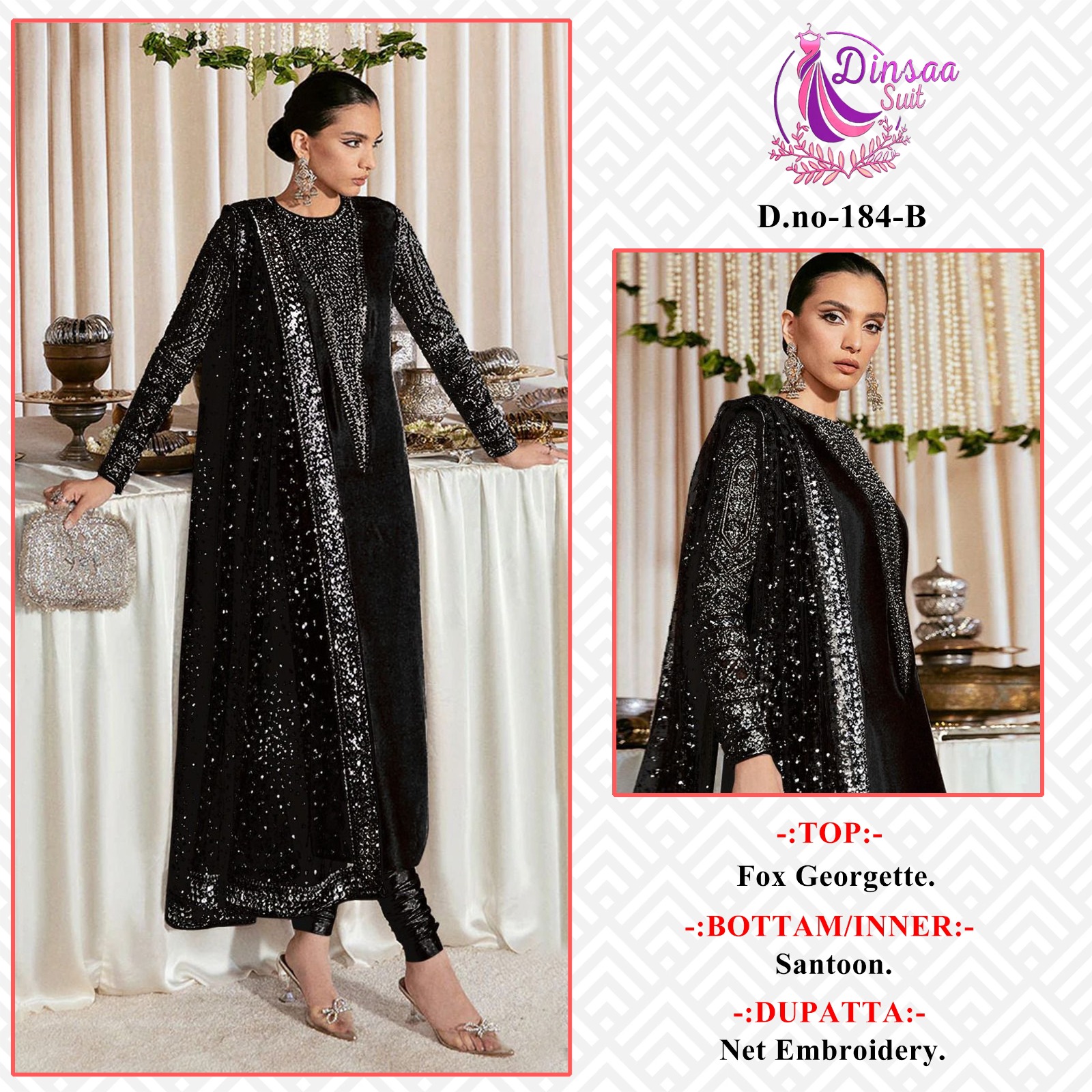 dinsaa suit dinsaa suit d no 184 a b c d georgette catchy look salwar suit catalog