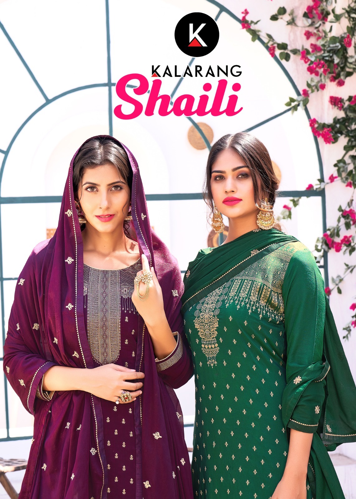 kalarang shaili muslin decent look salwar suit catalog