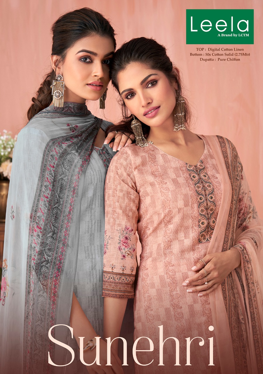 leela sunehri cotton elegant salwar suit catalog