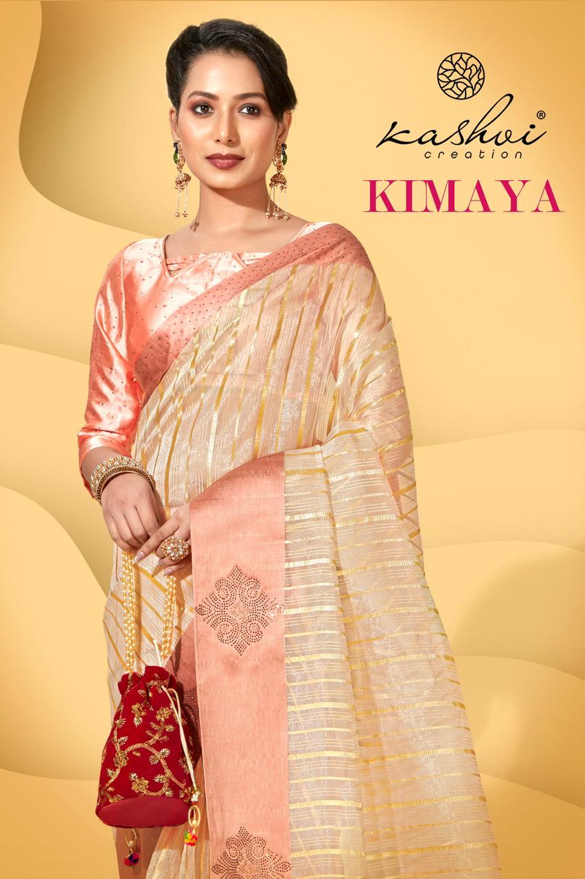 lt kashvi creation kimaya organza regal look saree catalog