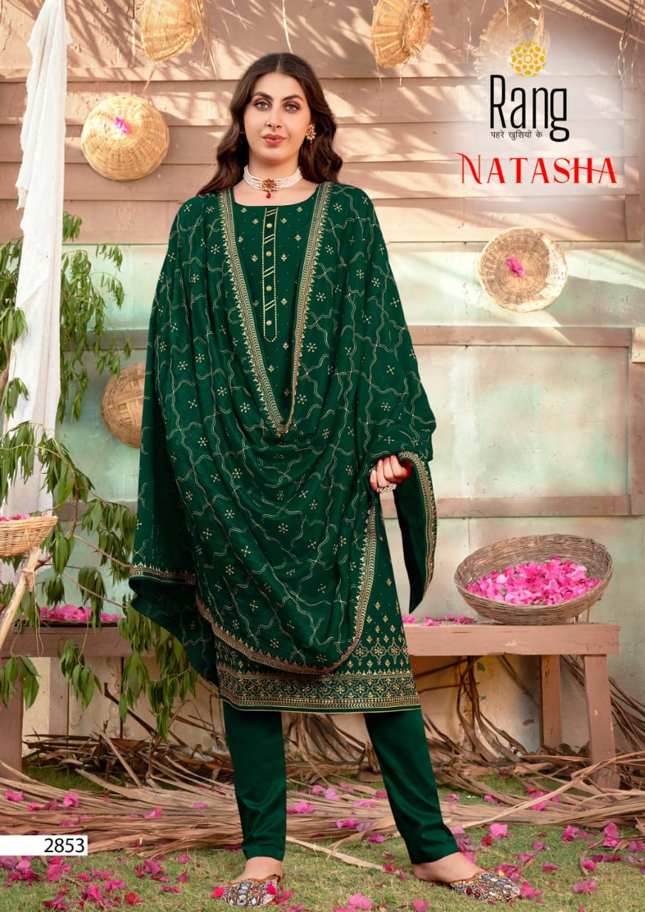 rang natasha silk elegant salwar suit catalog