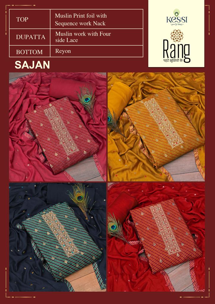 rang sajan muslin elegant look salwar suit catalog