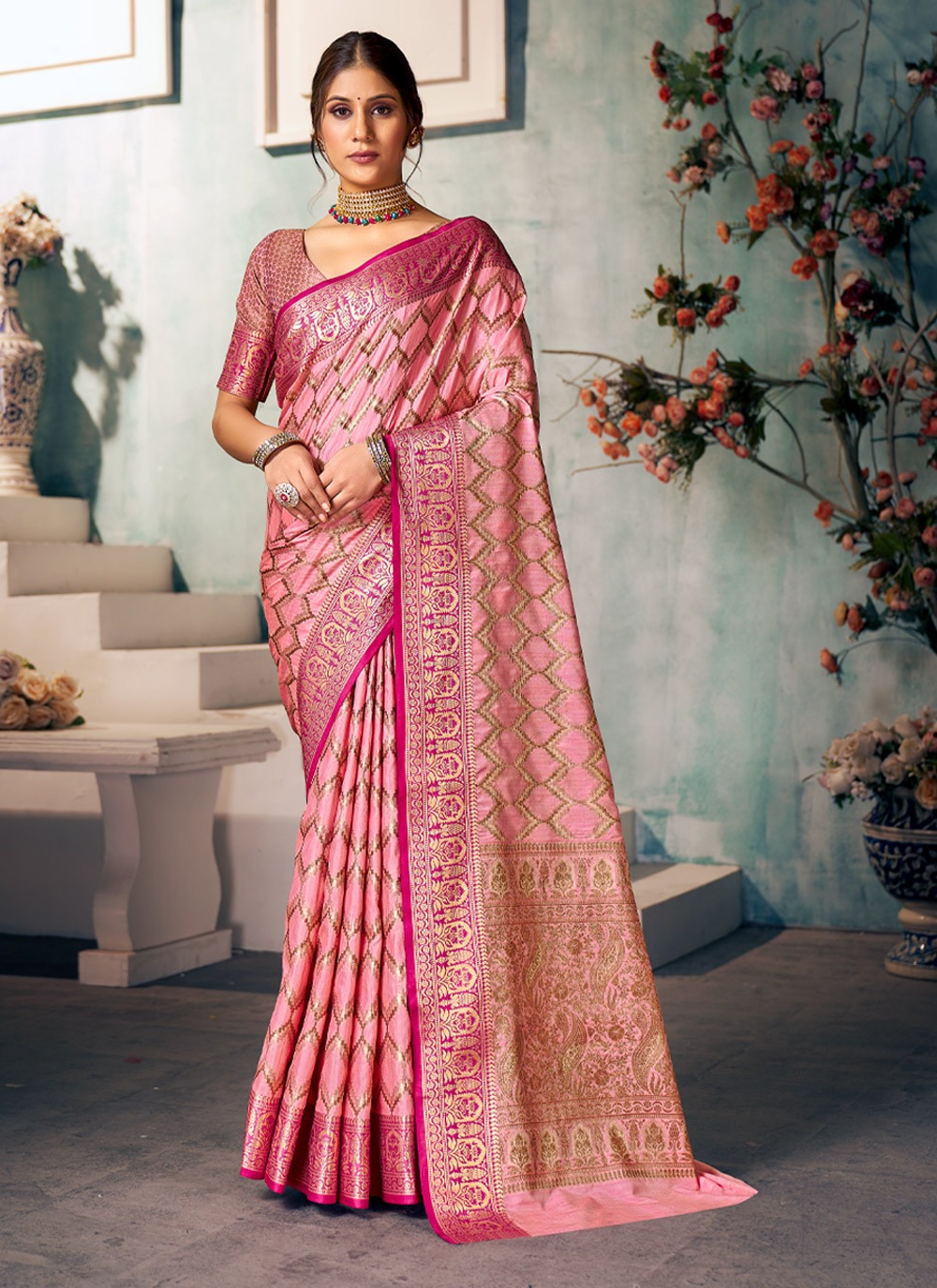 sangam print kaveri silk silk regal look saree catalog