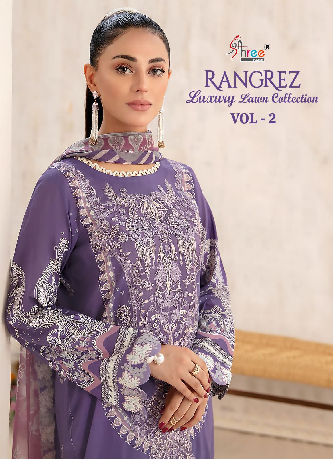 shree fabs rangrez luxcury lawn collection vol 2 lawn cotton graceful look salwar suit catalog with cotton dupatta