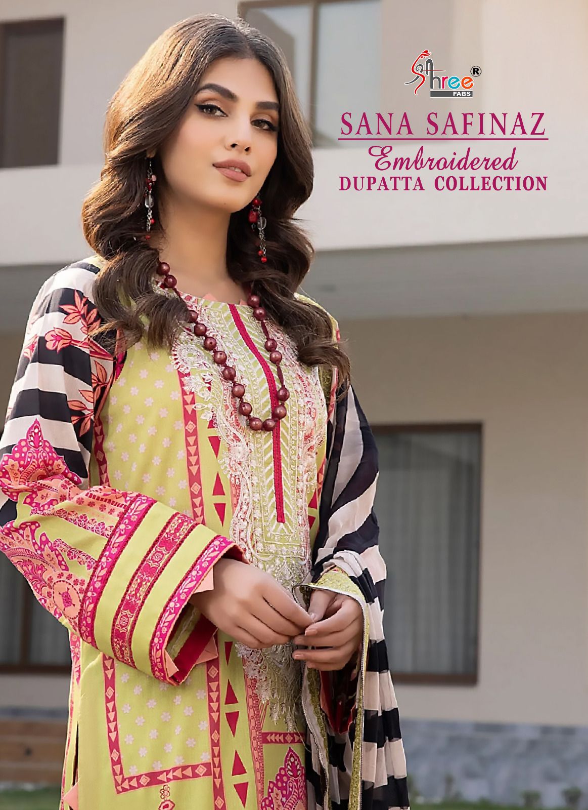 shree fabs sana safinaz embroidered dupatta collection cotton regal look salwar suit with cotton dupatta catalog