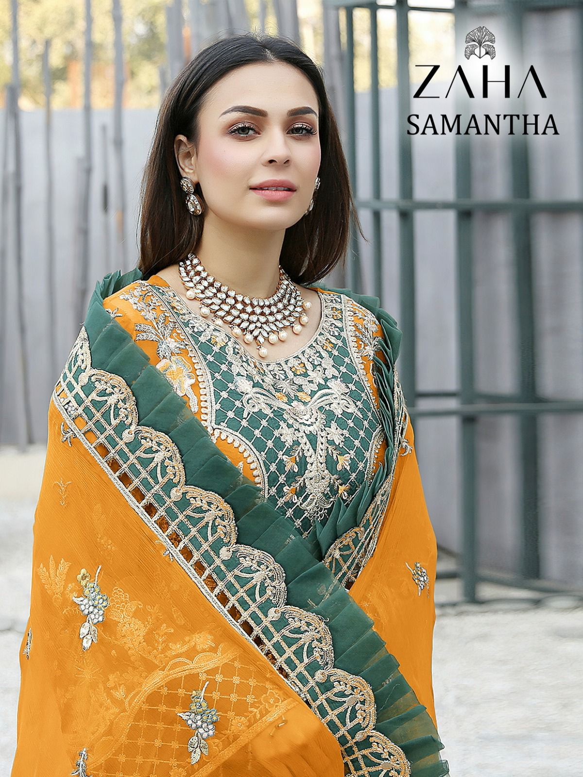 zaha samantha vol 1 d no 10132 a B c d georgette regal look salwar suit catalog