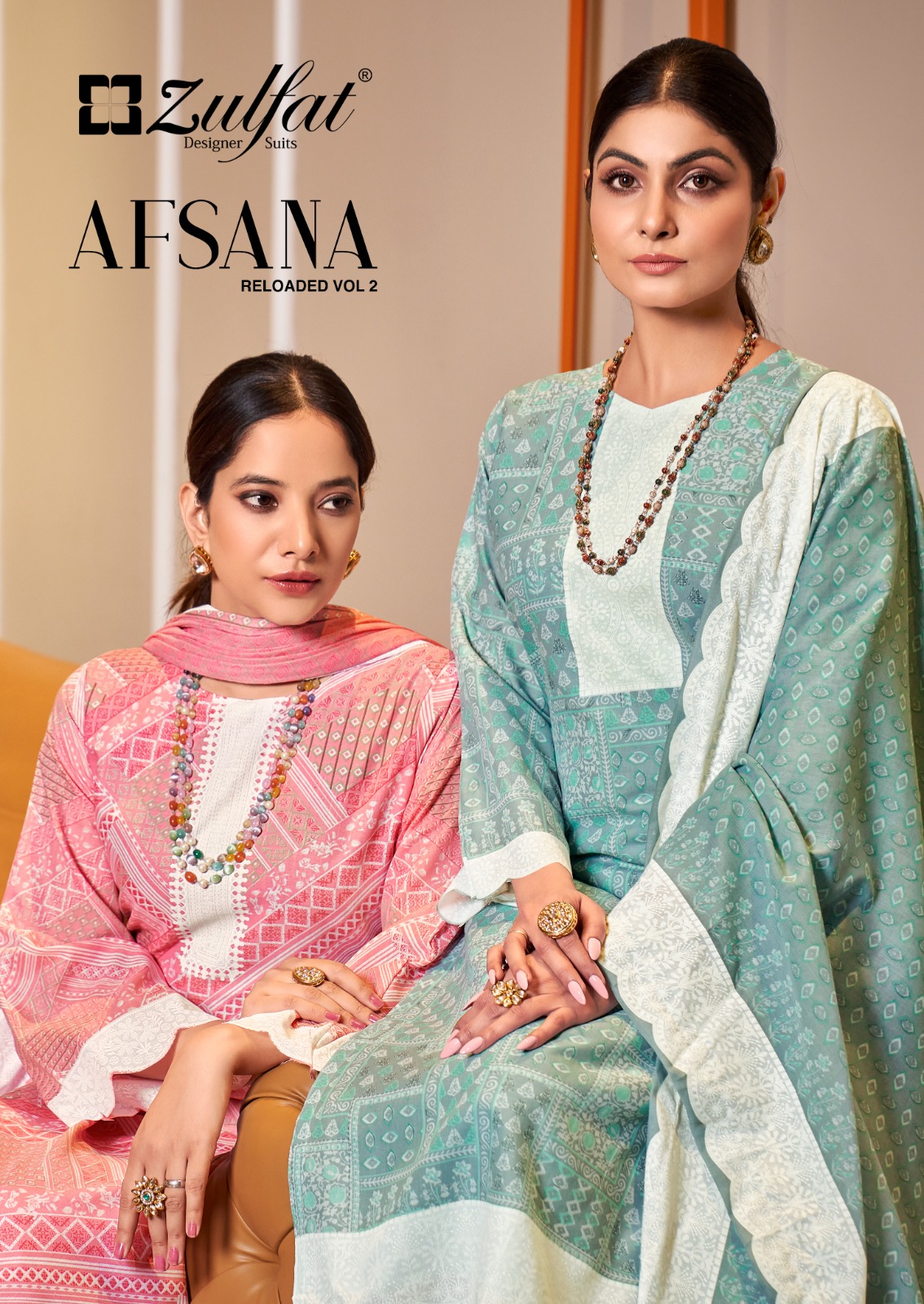 zulfat designer suits afsana 2 cotton catchy look salwar suit catalog