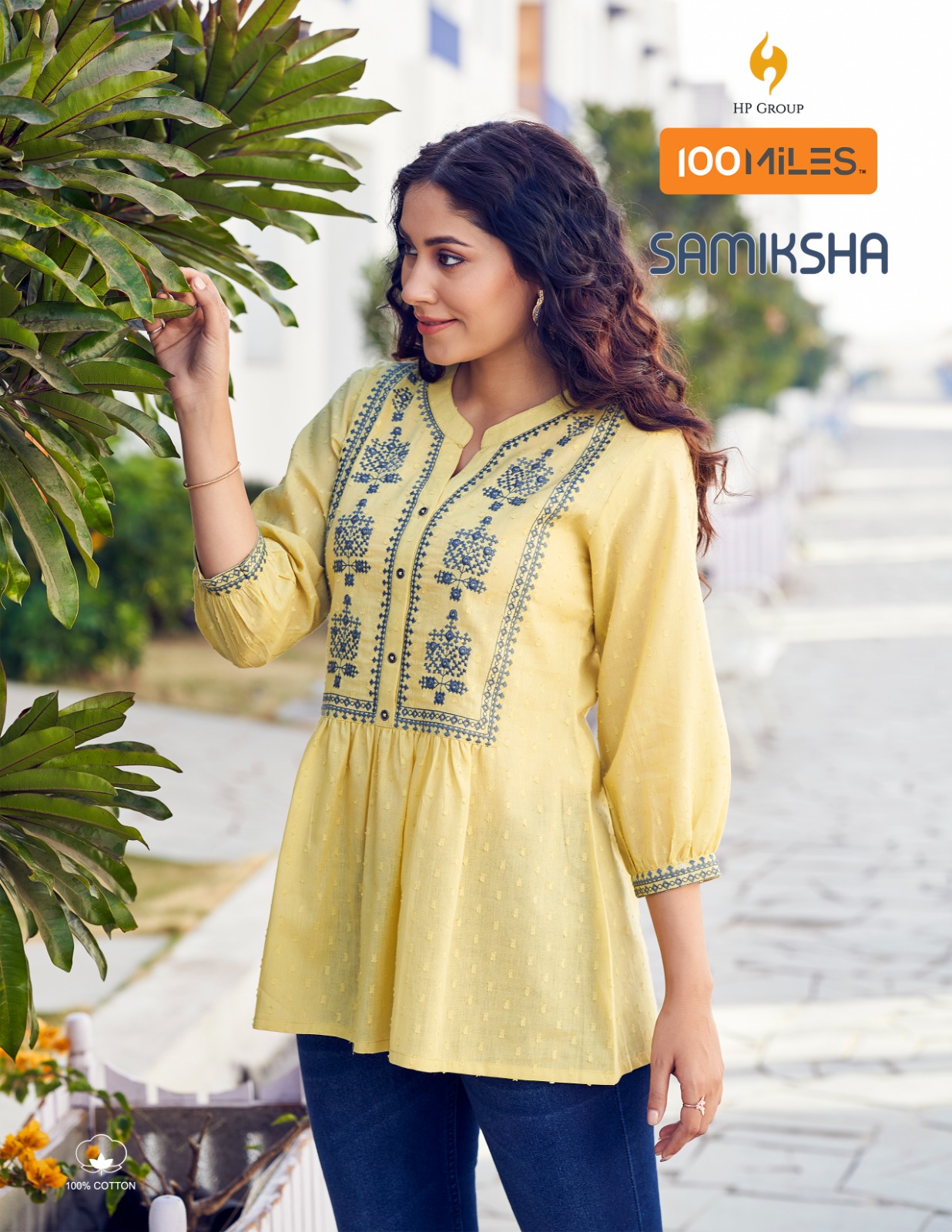 100 Miles samiksha cotton regal look kurti catalog