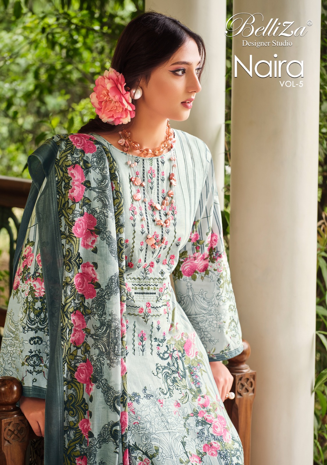 belliza designer studio naira vol 5 cotton regal look salwar suit catalog