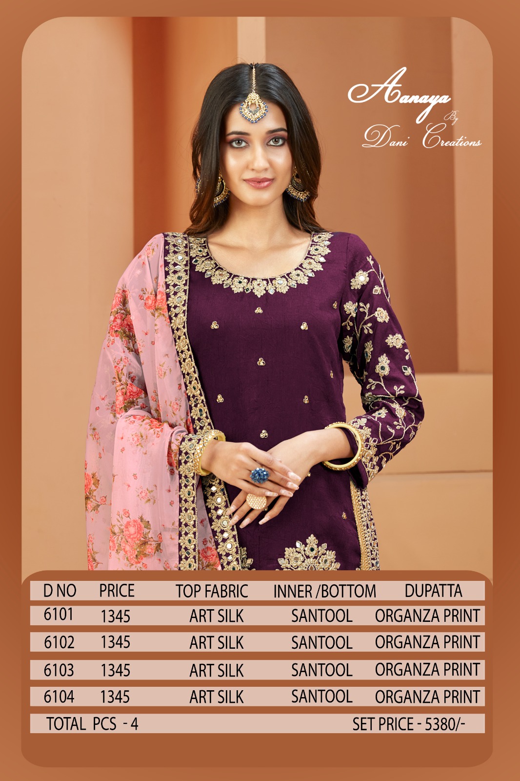 dani aanaya 6100 series vol 161 silk catchy look salwar suit catalog